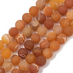 Natural Druzy Agate Beads Strands&nbsp;G-NH0024-A07-8mm