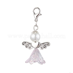8Pcs 8 Colors Wedding Season Angel Glass Pearl & Acrylic Pendant Decorations&nbsp;HJEW-JM01924-01