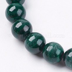 Natural Malachite Gemstone Beads Strands&nbsp;G-I001-9mm-01