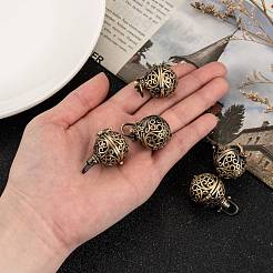 Brass Hollow Round Cage Pendants&nbsp;X-KK-L079-02-NR