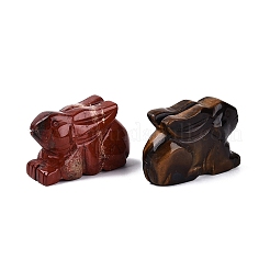 Natural & Synthetic Mixed Gemstone Rabbit Figurines Set&nbsp;G-Q615-05
