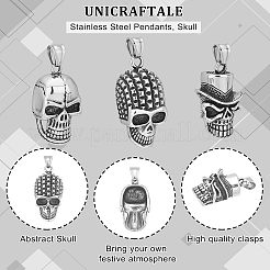 3Pcs 3 Style 304 Stainless Steel Pendants&nbsp;STAS-UN0037-56