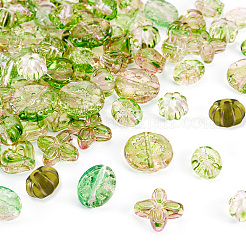96Pcs 8 Styles Two Tone Transparent Acrylic Beads&nbsp;MACR-TA0002-12