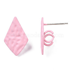 Spray Painted Iron Stud Earring Findings&nbsp;IFIN-N008-013C