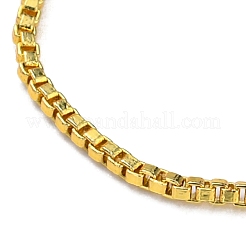 Long-Lasting Plated Brass Box Chain Necklaces for Women&nbsp;NJEW-G105-02G