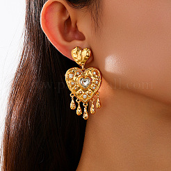 Valentine's Day Alloy Rhinestone Dangle Stud Earrings&nbsp;WG89787-01