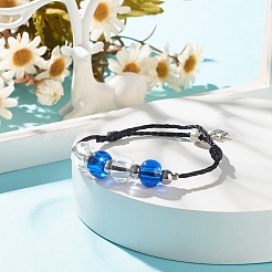 Glass Round Beaded Bracelet with Alloy Sea Turtle&nbsp;BJEW-JB07847