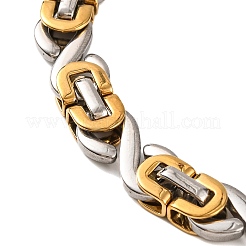 201 Stainless Steel Byzantine Chain Bracelets&nbsp;BJEW-B078-130GP