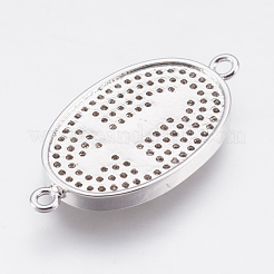 Brass Micro Pave Cubic Zirconia Links&nbsp;ZIRC-E148-22P