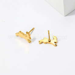 Cute 201 Stainless Steel Rabbit Stud Earrings&nbsp;WF4425