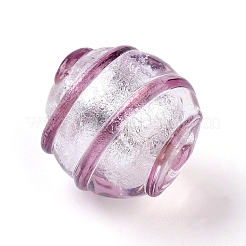 Handmade Silver Foil Glass Lampwork Beads&nbsp;FOIL-G027-01