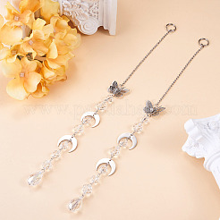 2Pcs Glass Teardrop Window Hanging Suncatchers&nbsp;HJEW-TADJ0019