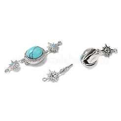 Brass Micro Pave Clear Cubic Zirconia Box Clasps&nbsp;KK-G505-37P