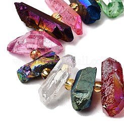 Electroplated Natural Quartz Crystal Beads Strands&nbsp;G-F800-F09