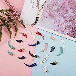 24Pcs 12 Style Rack Plating Alloy Enamel Pendants&nbsp;ENAM-SZ0002-47