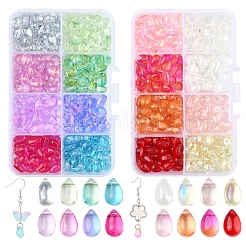 320Pcs 8 Colors Transparent Glass Beads&nbsp;GGLA-YW0004-63