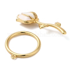 Brass Micro Pave Clear Cubic Zirconia Toggle Clasps&nbsp;KK-N254-85G