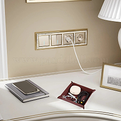 PU Leather Storage Tray Box with Snap Button&nbsp;AJEW-WH20011-69A