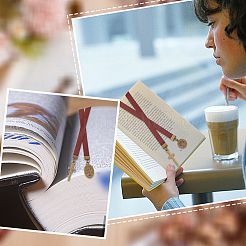 4Pcs Cowhide Leather Bookmark&nbsp;AJEW-HY00013