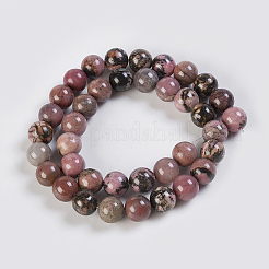 Natural Rhodonite Beads Strands&nbsp;G-K254-04-10mm