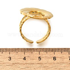 304 Stainless Steel Open Cuff Ring for Women&nbsp;RJEW-A053-06G-07