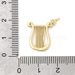 Brass Micro Pave Clear Cubic Zirconia Pendants&nbsp;KK-Z147-18G