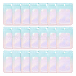 60Pcs Rectangle Glitter Holographic Plastic Resealable Packaging Bags&nbsp;ABAG-TA0001-97A-03