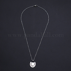 Non-Tarnish 201 Stainless Steel Pendants Necklaces&nbsp;NJEW-S105-JN716-45-1