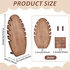 Wood Necklaces Organizer Display Holder&nbsp;NDIS-WH0017-12A
