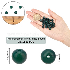Natural Green Onyx Agate Beads Strands&nbsp;G-AR0002-37