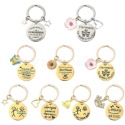 Alloy Enamel & 304 Stainless Steel Keychain&nbsp;KEYC-YW00094-01