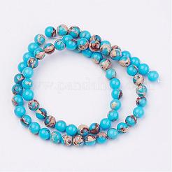 Natural Imperial Jasper Bead Strands&nbsp;G-P260-01-8mm