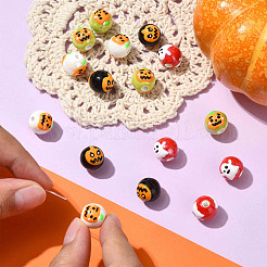 16 Pcs 4 Styles Halloween Theme DIY Beads Findings Kits&nbsp;DIY-CJ0003-11
