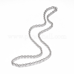 Non-Tarnish 304 Stainless Steel Cable Chain Necklaces&nbsp;NJEW-H203-01P
