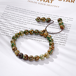 Tibetan Style dZi Beads&nbsp;TDZI-WH0001-01