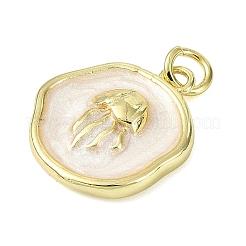 Ocean Theme Brass Enamel Pendants&nbsp;KK-H270-06G-08