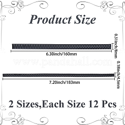 24Pcs 2 Styles Plastic Firm Headband Non-slip Strip&nbsp;DIY-CY0003-02