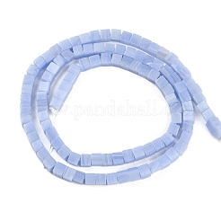 Dyed Synthetic White Jade Imitation Blue Lace Agate Beads Strands&nbsp;G-B129-A02-01