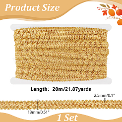 20M Polyester Embroidery Lace Ribbon&nbsp;OCOR-ME0001-76A