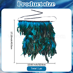 Gothic Style Natural Feather Cape&nbsp;AJEW-WH20067-017A