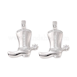 Rack Plating Brass Micro Pave Cubic Zirconia Pendants&nbsp;KK-C008-30P