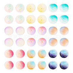 198Pcs 9 Colors Frosted Baking Paint Crackle Glass Beads with Glitter Powder&nbsp;DGLA-TA0001-23