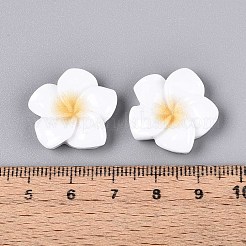 Plumeria Flower Opaque Resin Cabochons&nbsp;CRES-T025-30A-02