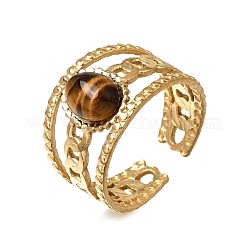 304 Stainless Steel Cuff Open Rings&nbsp;RJEW-F213-03G-11