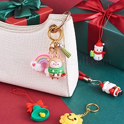 16Pcs 16 Style Christmas PVC Plastic Big Pendants&nbsp;sgKY-SZ0001-41