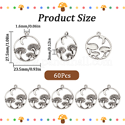 60Pcs Tibetan Style Alloy Pendants&nbsp;FIND-SC0025-26
