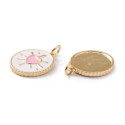 Real 18K Gold Plated Brass Enamel Pendants&nbsp;ZIRC-Z008-11A