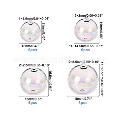 Round Mechanized Blown Glass Globe Beads&nbsp;BLOW-PH0001-11