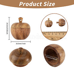 Wood Apple Box Jewelry Pendants&nbsp;WOOD-WH0027-64A