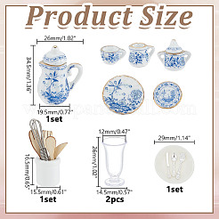 Porcelain Mini Tea Set&nbsp;DJEW-AR0001-13